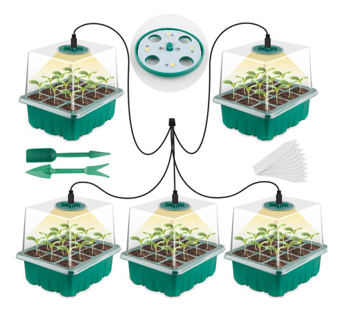 Newkits Bandeja De Inicio De Semillas Con Luz De Crecimient.