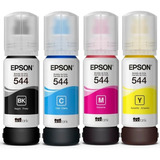 Tinta Epson T544 Original 70 Ml X4 Colores 544 L3110 L3150