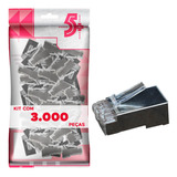 3000x Conector Rj45 Cat6 Macho Blindado 3000 Unidades