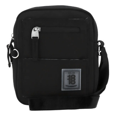 Crossbody Chico Chenson 1818 Zilp Color Negro Para Hombre Acabado De Los Herrajes Níquel Diseño De La Tela Lisa | Envío gratis