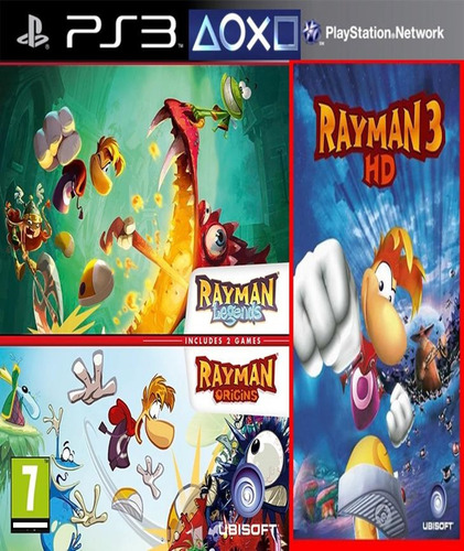Rayman Trilogy: Legends + Origins + 3 Hd Ps3 3en1