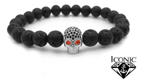 Pulseras Manillas Calavera Volcánica 8mm Iconic Store