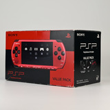 Consola Sony Playstation Portatil Psp Rojo Negro Importado