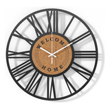 Reloj De Pared Grande Decorativo Moderno Metálico 40cm Sala