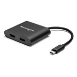 Adaptador Usb-c A Hdmi Dual - Kensington Color Negro