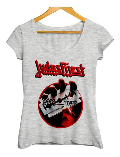  Remera Judas Priest Rock Diseños Gris Melange
