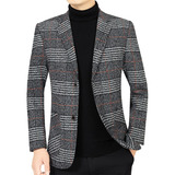 Blazer Negro Casual Hombre Moda Confort Chamarra A Cuadros