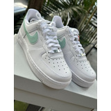 Tenis Nike Air Force 1 07 Branco Jade Ice Size 38 Br 