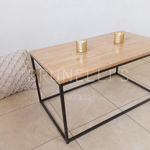 Mesa Ratona Arrime Hierro Y Madera Paraíso Nórdico Deco