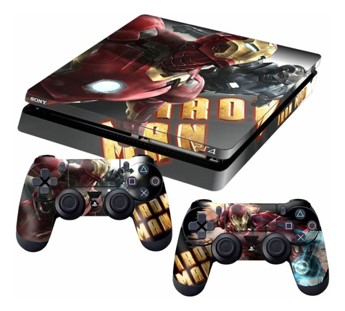 Skin Ps4 Slim Adesivo Playstation 4 Ironmann Homem Ferro