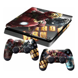 Skin Ps4 Slim Adesivo Playstation 4 Ironmann Homem Ferro