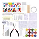 Kit Resina Epoxi Silicona Abecedario 477 Unidad Manualidades