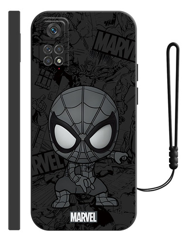 Carcasa Silicona Para Xiaomi Diseño De Spiderman + Correas