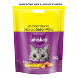 Whiskas Snack Gatos  Pollo Caja  6 Unidades X 40grs