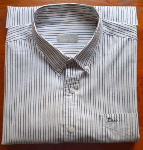 Camisa Christian Dior Xl 46 Usada Buen Estado A Rayas