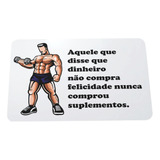 Quadro Metal Fitness Engraçado Dinheiro Felicidade