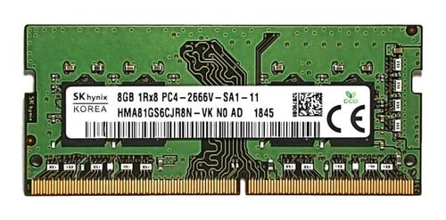 Memoria Ram Sk Hynix 8gb Laptop 1rx8 Pc4-2666v Sa1 11