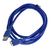 Cable Micro Usb 3.0 B A Usb 1.8mts Nisuta Disco Externo Htec