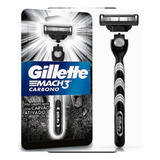 Aparelho De Barbear Mach3 Carbono Com 1 Refil Gillette