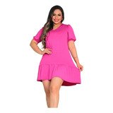 Vestido Curto Feminino Verão Praia Rodado Viscose