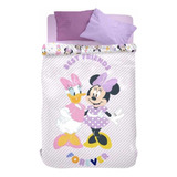 Acolchado Cuna Funcional Minnie + Juego De Sábanas