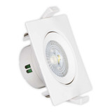 Kit 20 Spot Quadrado 5w Led Direcionável De Embutir Cor Branco Bivolt 100 - 240v