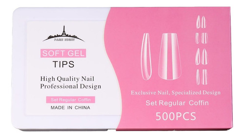 Tips Paris Night Soft Gel Cajax500u - Press On Nails