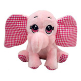 Elefante De Pelúcia Rosa 20cm Qualidade Ótima