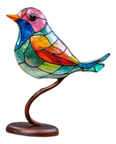 Pájaros En Rama Ornamento Metal Pájaros Escultura Para