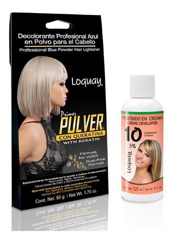 Kit Loquay Pulver C/queratina De 50 G. Y Crema A. De 120 Ml.