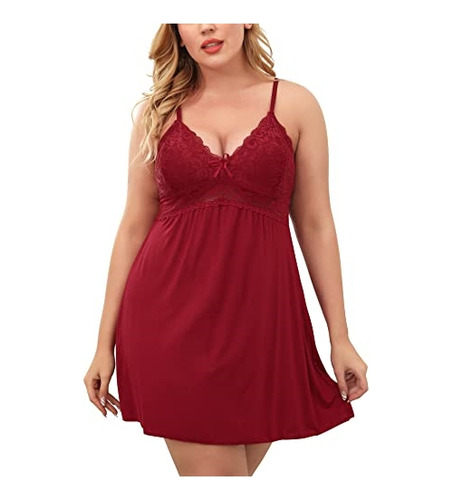 Baby Doll Lencería De Talla Grande Para Mujer Talla  L Rojo