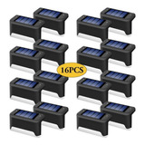 16pcs Lámpara Solar Led Camino Escalera Luz De Pared Al Aire