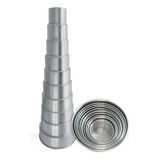 Set De 10 Moldes De Aluminio Para Hornear Pastel Altura 10cm