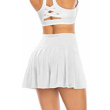 Falda Deportiva Plisada Con Short Bolsillos Talla Xxs Blanco