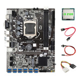 Placa Base B75 Eth Miner 12 Pcie A Usb+cpu I3 2120+id De 4 P