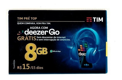 Chip Tim Pré Top Ddd 11 Ao 99 - Já Vai Com R$ 15 De Crédito 