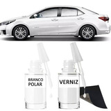 Tinta Tira Risco Automotivo Toyota Corolla Cor Branco Polar