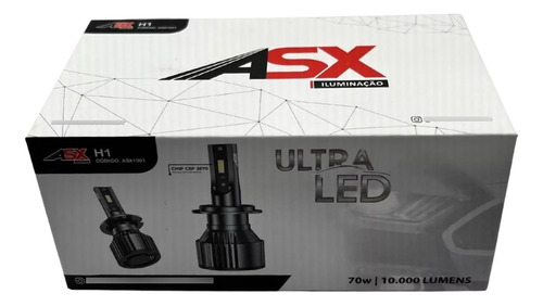 Lampada De Led Car Headlight Asx Com Cooler 60w 6000 Lumens  6000 Kelvin 12/24v Todos Os Modelos Disponível 