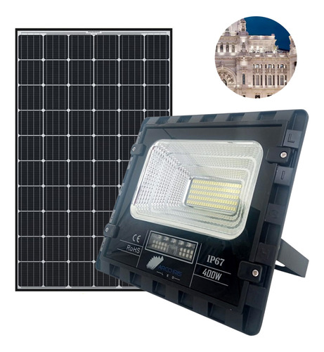 Refletor Holofote De Placa Solar 400w Potente Campo Futebol