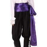 C1496-purple Purple (satin Fabric) Thepiratedressing Pirata Medieval Renacimiento Halloween Cosplay Disfraz Satén Grande Faja (púrpura) 144 Inch X 
