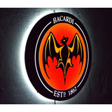 Cartel Cuadro Luminoso Led Ron Bacardi Deco Bar