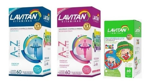 Lavitan A-z Homem Original + Lavitan Mulher + Infantil