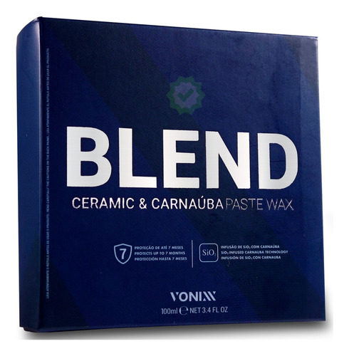 Cera Carnaúba Blend Ceramic Silica Paste Wax 100ml Vonixx