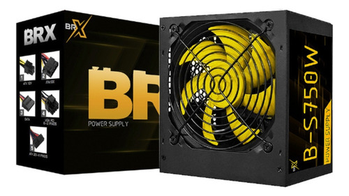 Fonte De Alimentação 750w Atx Pc Gamer Real Brx Pfc Ativo