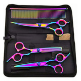 Kit De Tijeras Estilista Barbero Cabello Peine Accesorios