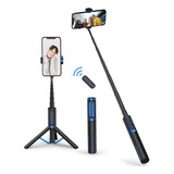 Palo De Selfie Con Tripode 3 En 1 Atumtek Azul , Bluetooth