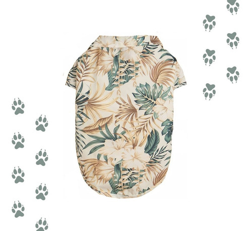 Camisa Flores | Guayabera Veraniega Para Perro Y Gato