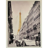 Cuadro Decorativo París Torre Eiffel Dorada Canvas Marco 75c