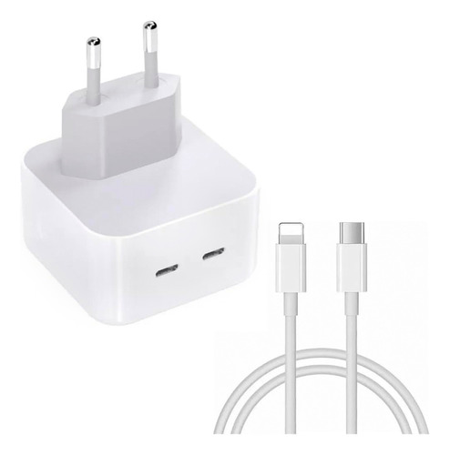 Carregador Usb-c 50w Lightning Ios Usb Turbo Rápido Portátil