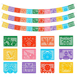 3 Paquetes De Pancartas Mexicanas, Pancartas De Papel Tritur